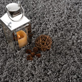 Porto Soft Fluffy Hoogpolig Vloerkleed Donkergrijs
