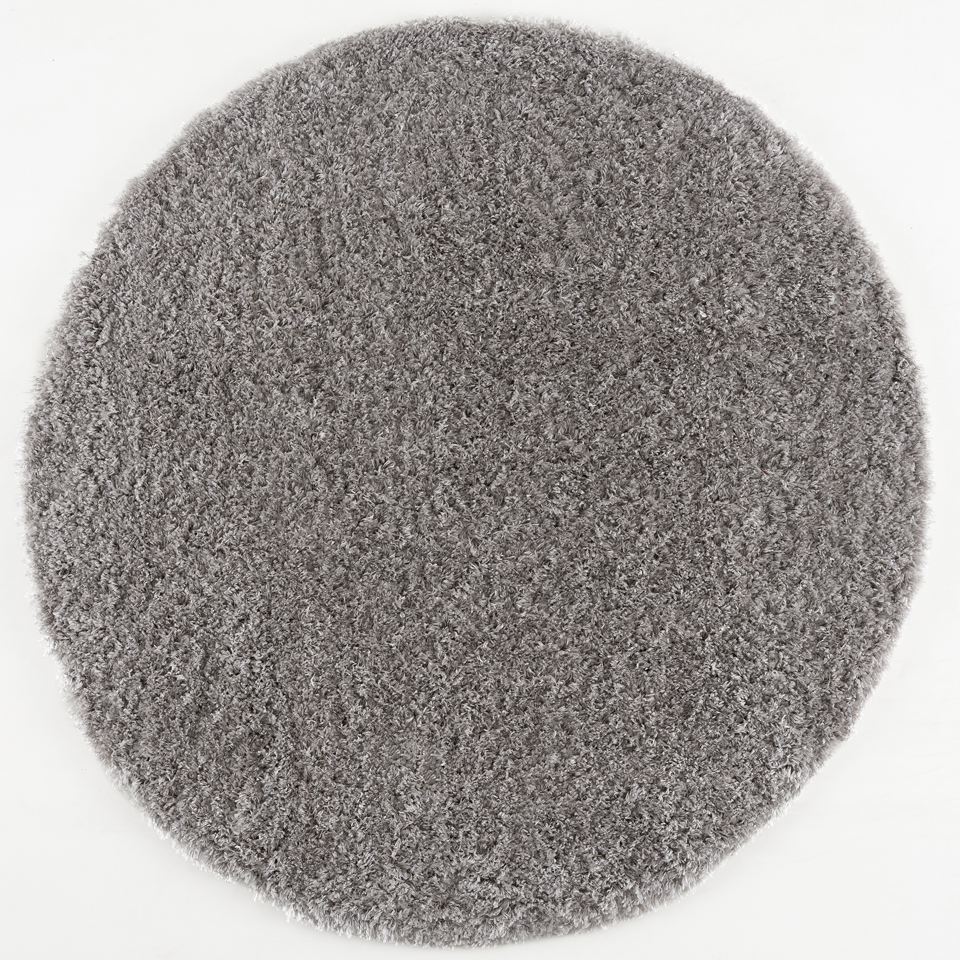 Porto Rond Soft Fluffy Hoogpolig Vloerkleed Grijs