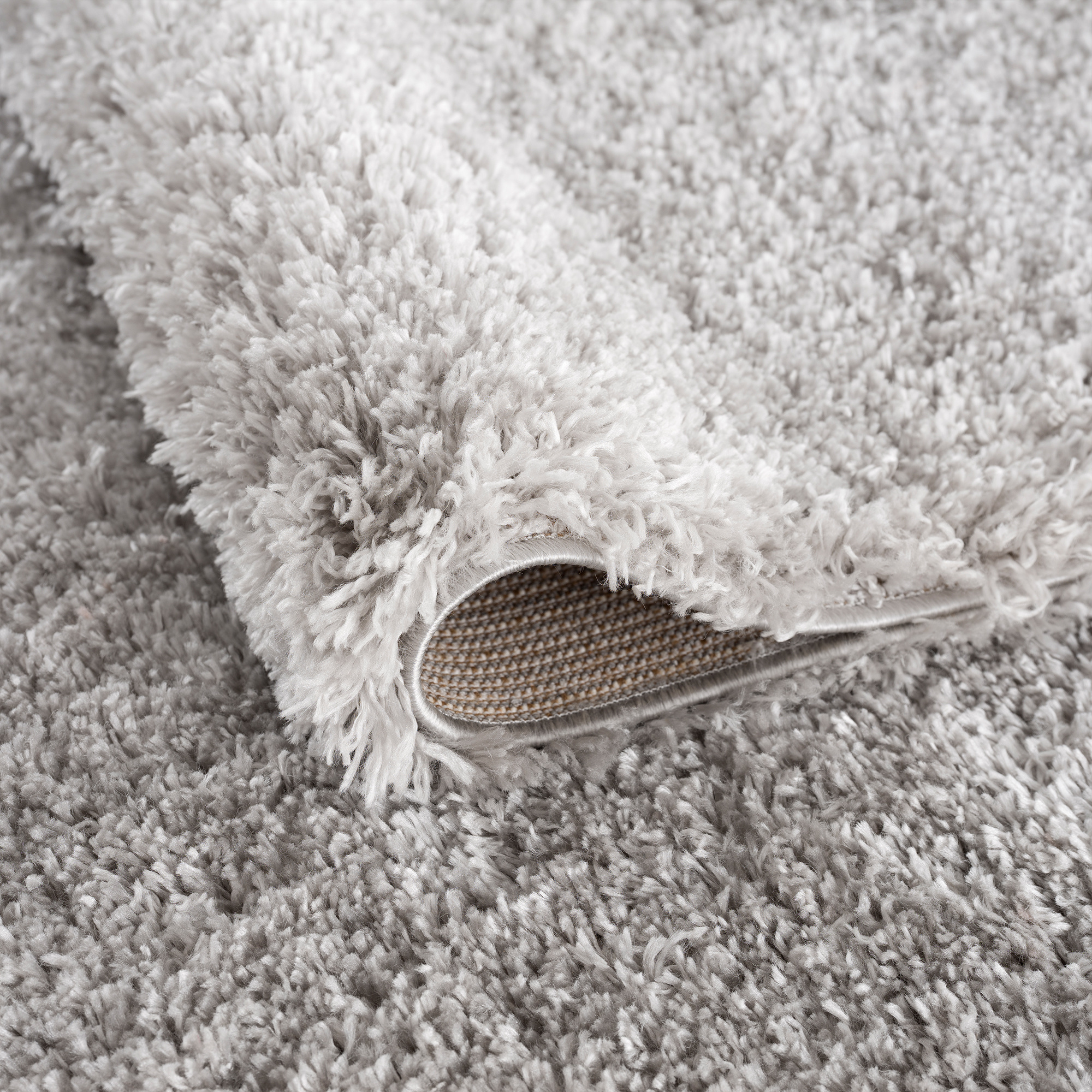 Porto Soft Fluffy Hoogpolig Vloerkleed Grijs