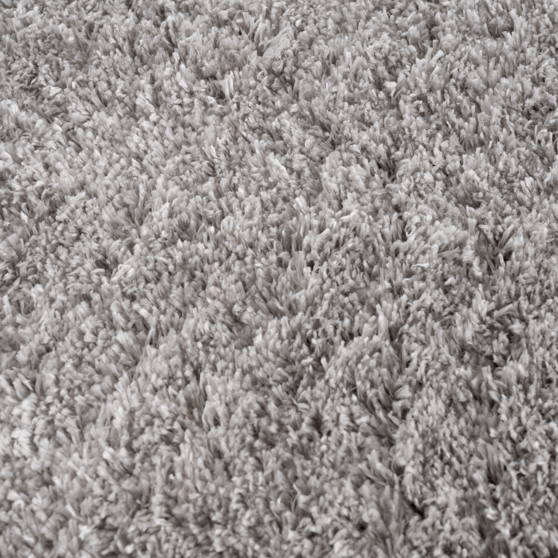 Porto Soft Fluffy Vloerkleed Hoogpolig Effen Grijs