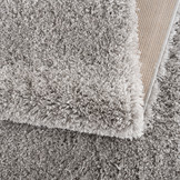 Porto Soft Fluffy Vloerkleed Hoogpolig Effen Grijs