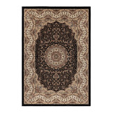 Mosul Oosters Klassiek Laagpolig Vloerkleed Zwart