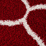 Hoogpolig Rood Vloerkleed – Scandinavisch Shaggy Tapijt – Fluffy & Luxe