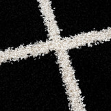 Tapijtenloods Madrid Shaggy Geruit Vloerkleed Zwart Creme Hoogpolig