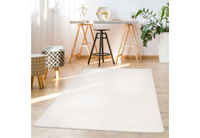 Paradise Fluffy Soft - Vloerkleed Hoogpolig - Effen Tapijt - Wit
