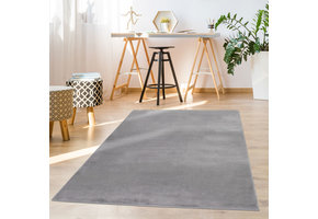 Paradise Fluffy Soft - Vloerkleed Hoogpolig - Effen Tapijt - Grijs