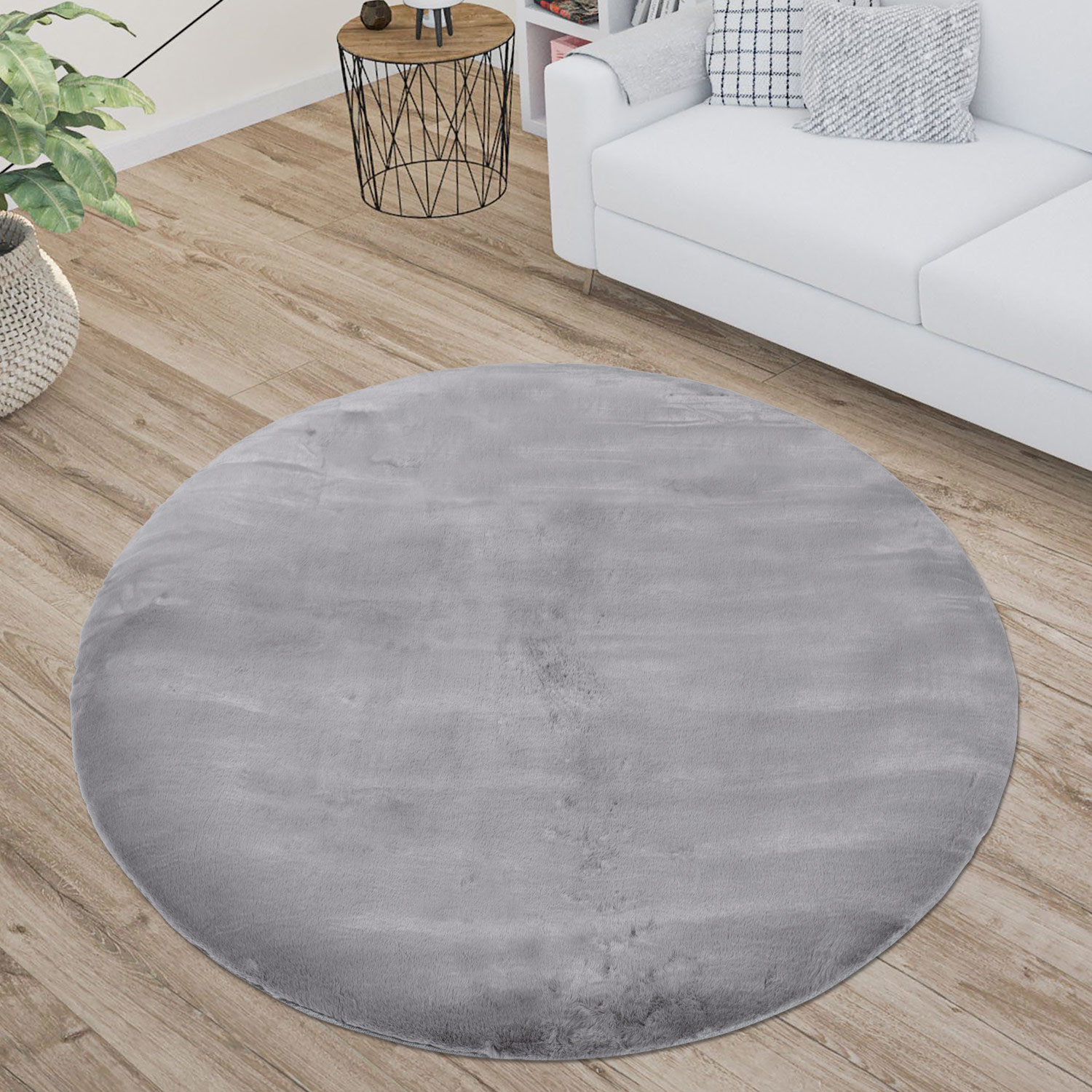 Tapijtenloods Paradise Fluffy Vacht Vloerkleed Hoogpolig Zilver Grijs Effen Tapijt