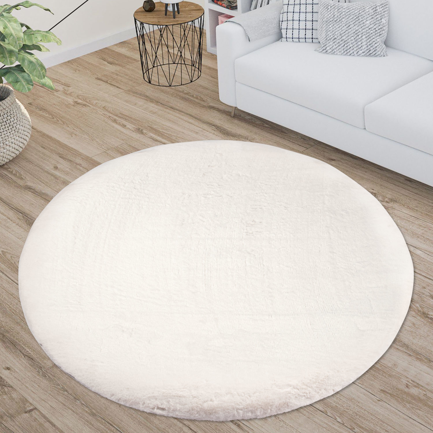 Paradise Soft Fluffy Hoogpolig Vloerkleed Wit