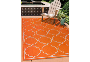 Buitenkleed Berlin Laagpolig Vloerkleed Oranje