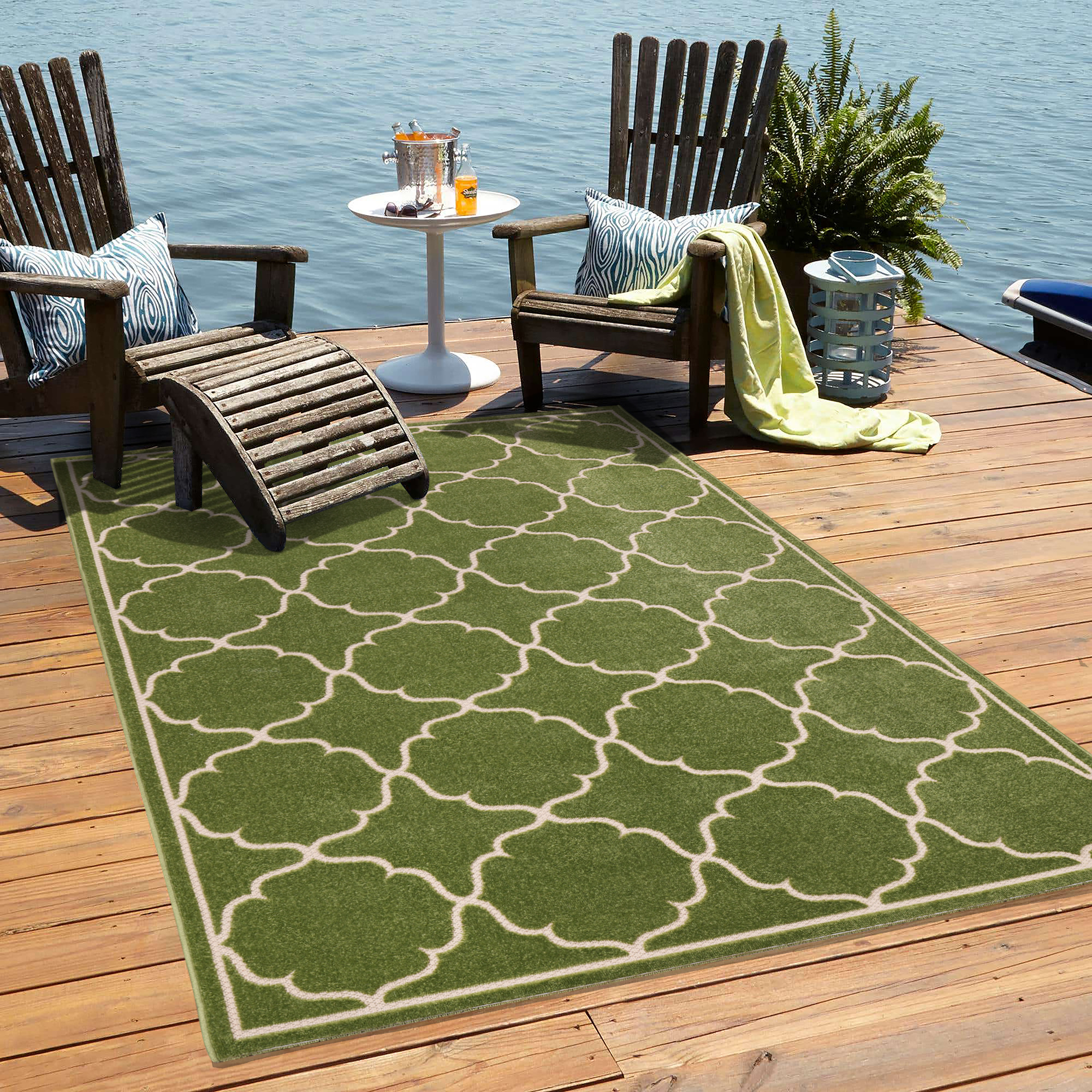 Berlin Outdoor - Buitenkleed Tuin - Weerbestendig Vloerkleed - Groen