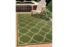 Buitenkleed Berlin Laagpolig Vloerkleed Groen