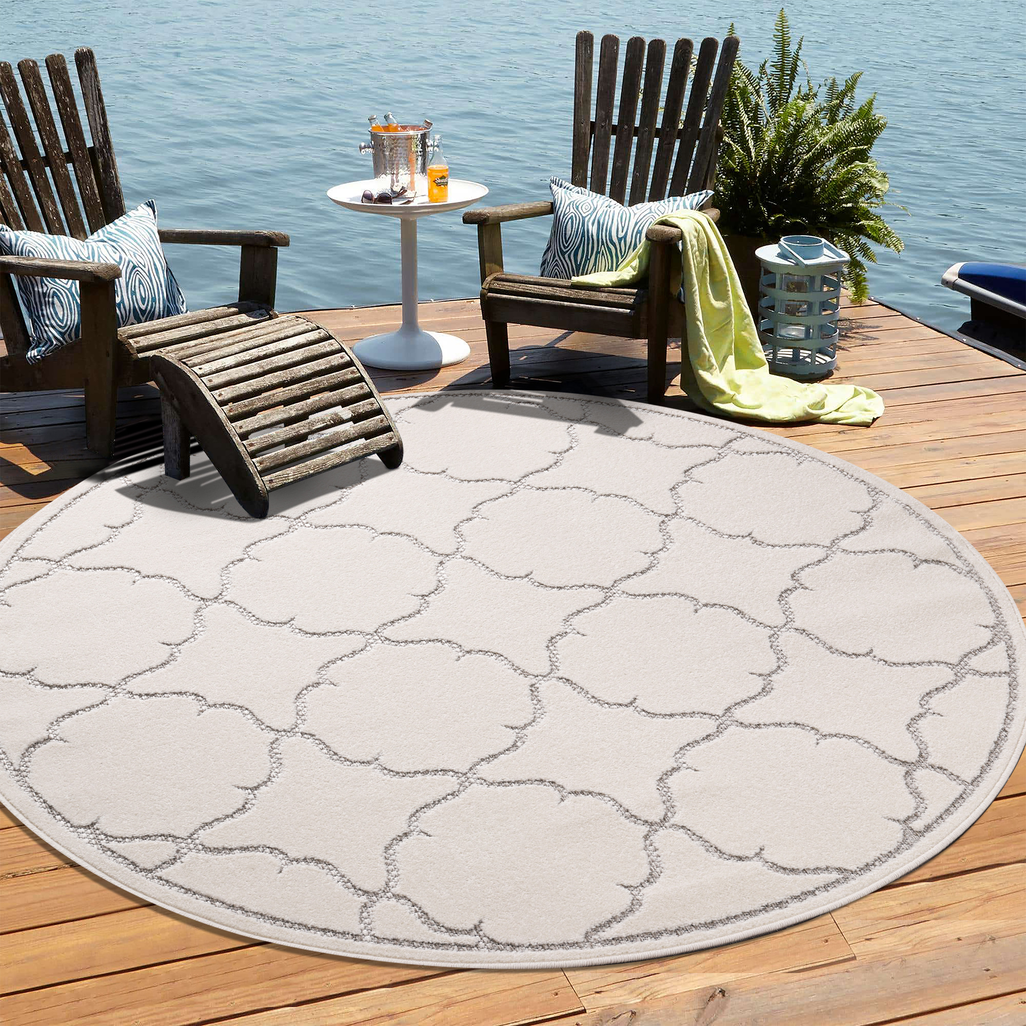 Berlin Outdoor - Buitenkleed Tuin - Weerbestendig Vloerkleed - Creme