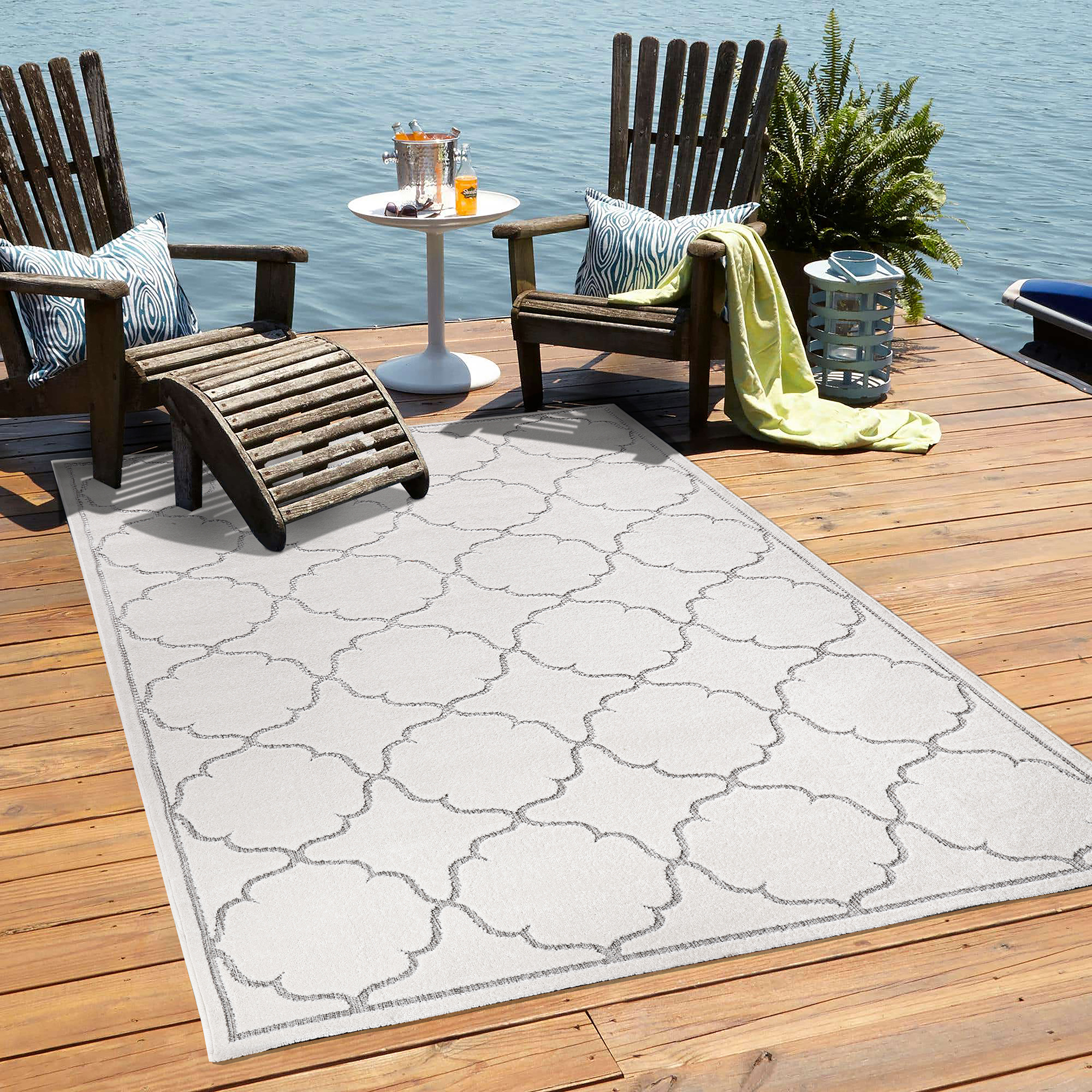 Berlin Outdoor - Buitenkleed Tuin - Weerbestendig Vloerkleed - Creme