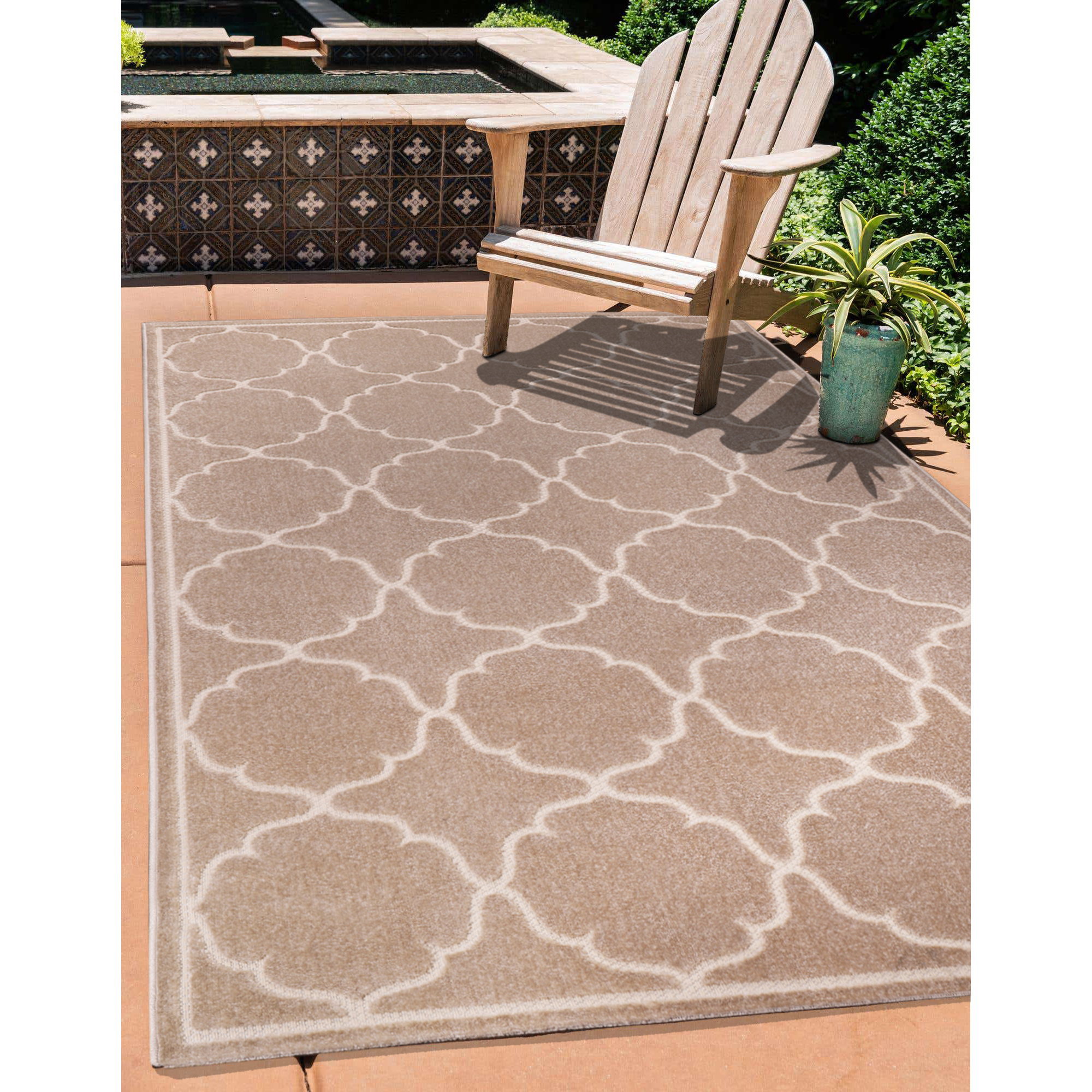 Berlin Outdoor - Buitenkleed Tuin - Weerbestendig Vloerkleed - Beige
