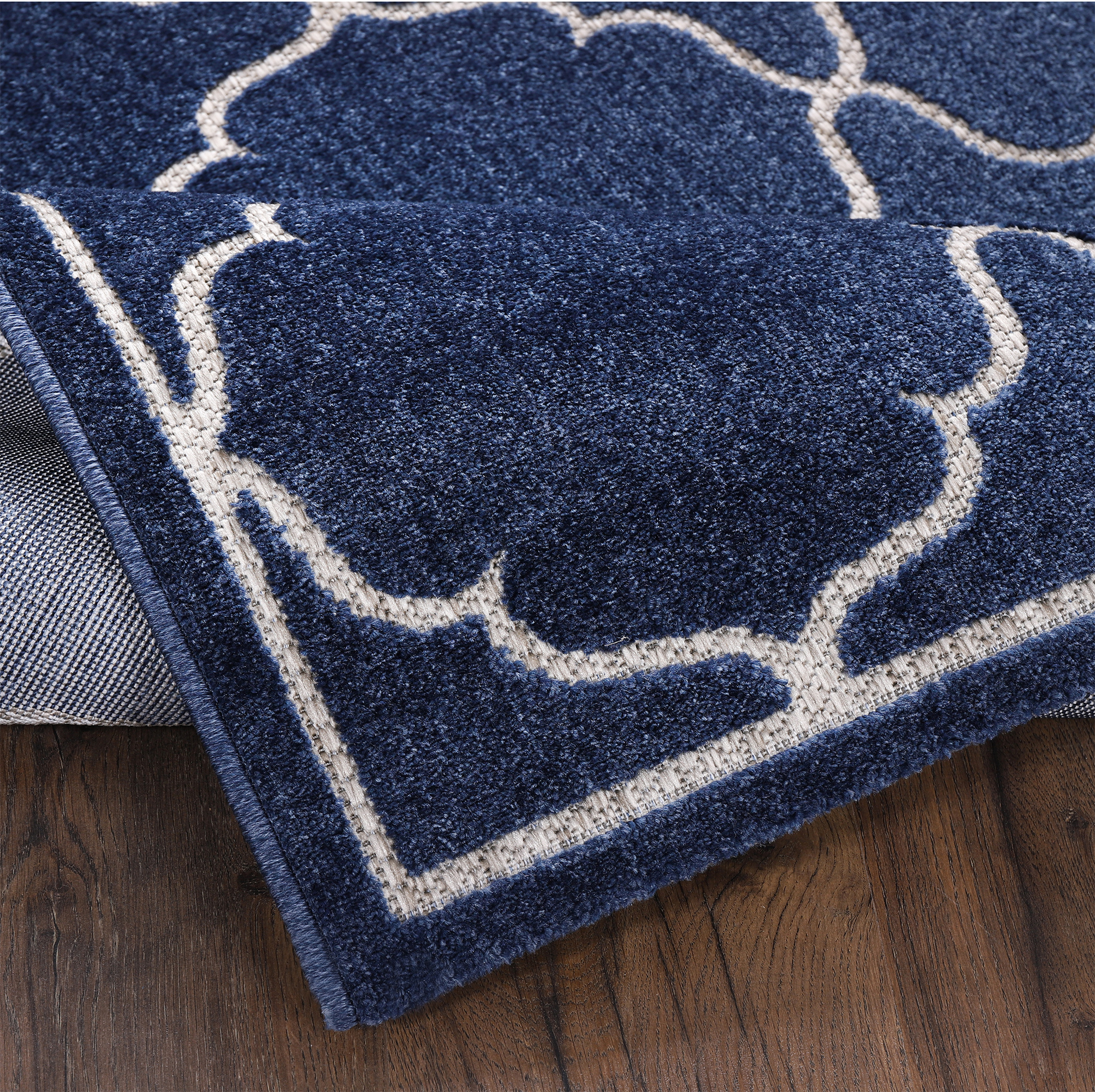 Tapijtenloods Binnen en Buiten Vloerkleed Berlin Outdoor Laagpolig Tapijt Blauw