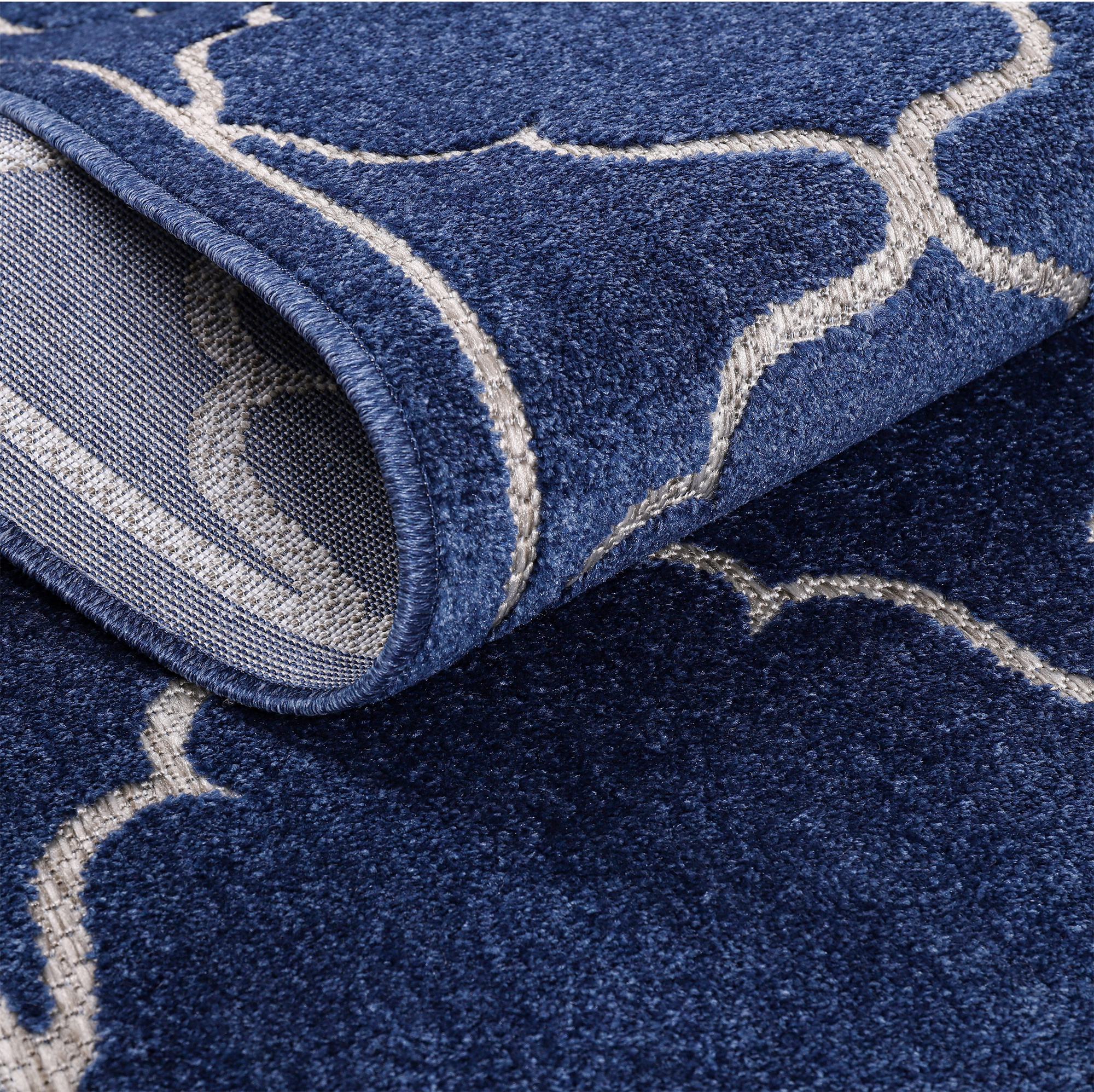 Tapijtenloods Binnen en Buiten Vloerkleed Berlin Outdoor Laagpolig Tapijt Blauw