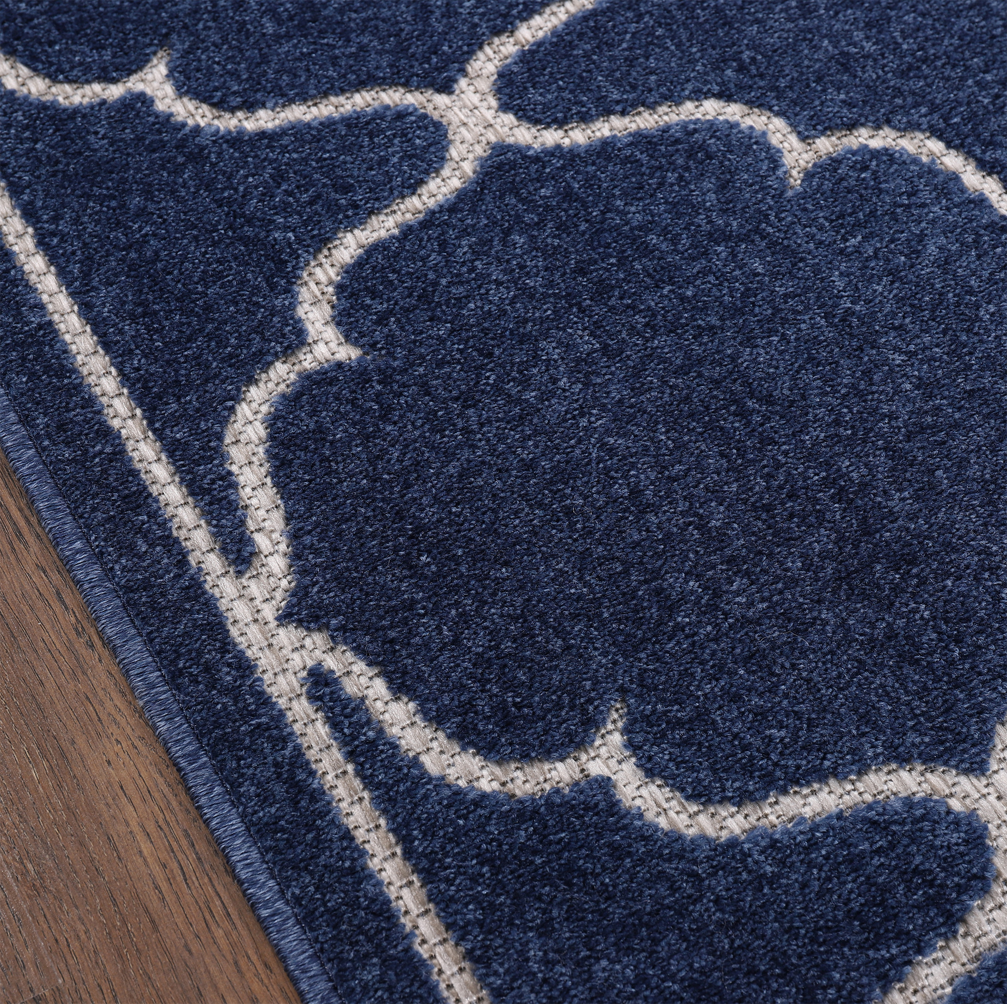 Tapijtenloods Binnen en Buiten Vloerkleed Berlin Outdoor Laagpolig Tapijt Blauw