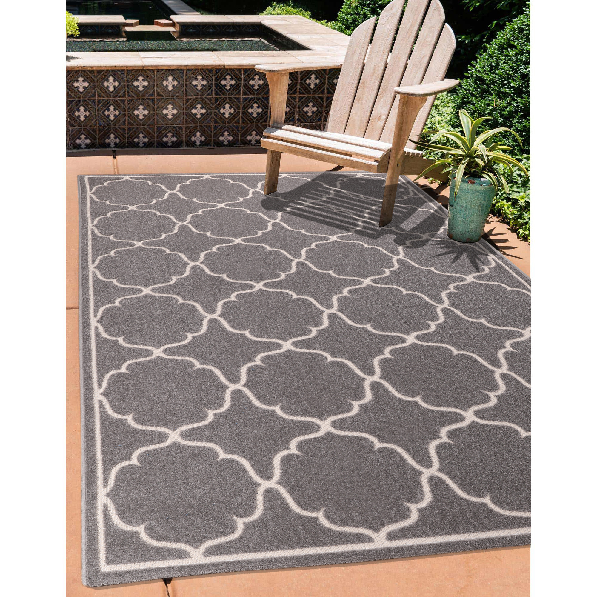 Berlin Outdoor - Buitenkleed Tuin - Weerbestendig Vloerkleed - Lichtgrijs