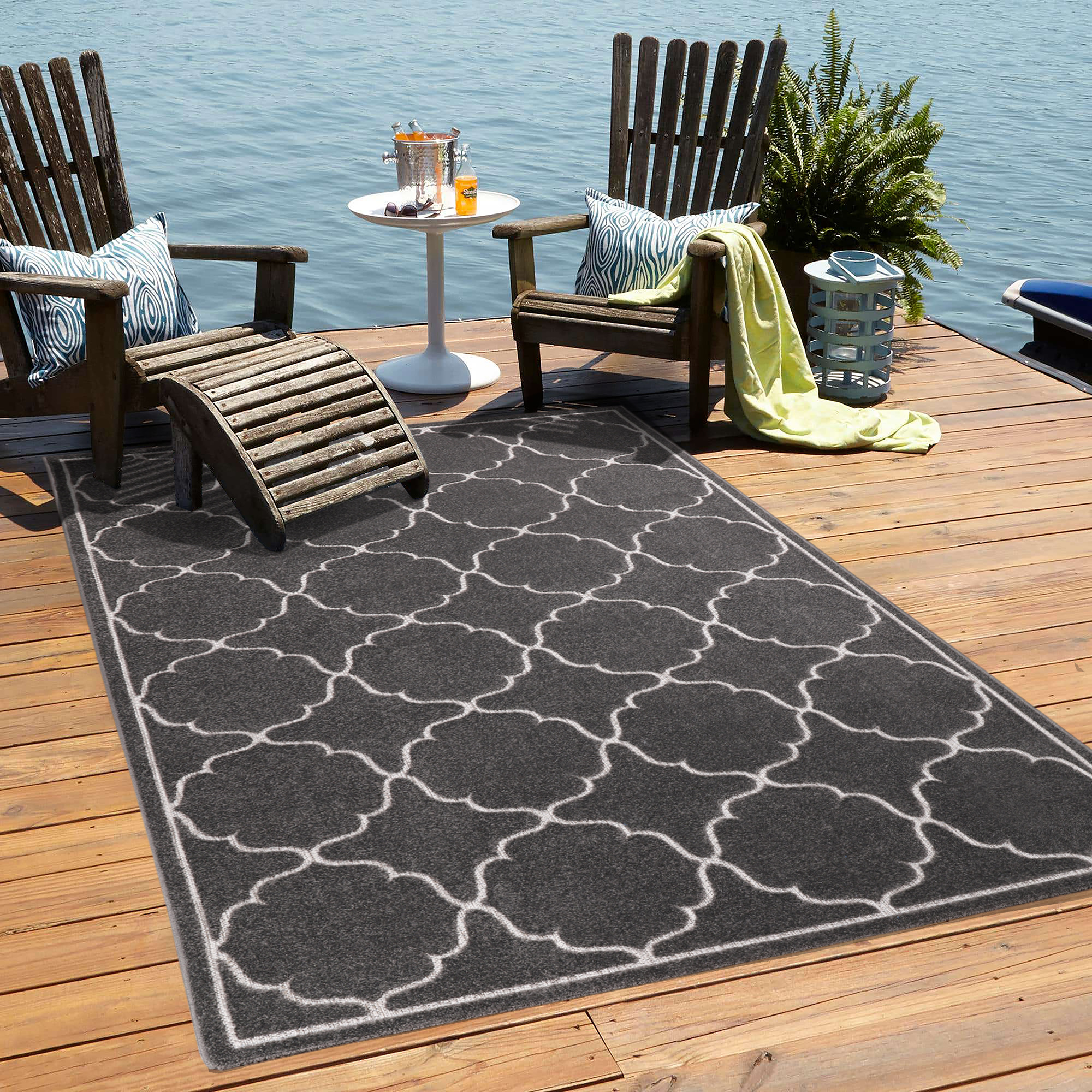 Berlin Outdoor - Buitenkleed Tuin - Weerbestendig Vloerkleed - Grijs