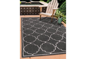 Buitenkleed Berlin Laagpolig Vloerkleed Grijs