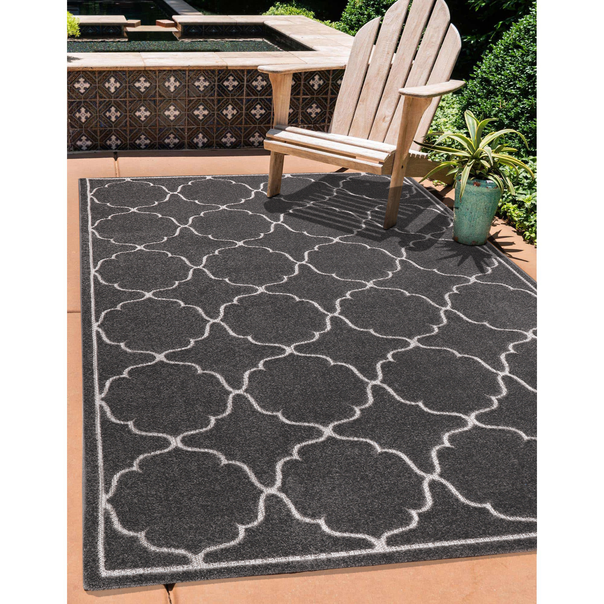 Berlin Outdoor - Buitenkleed Tuin - Weerbestendig Vloerkleed - Grijs