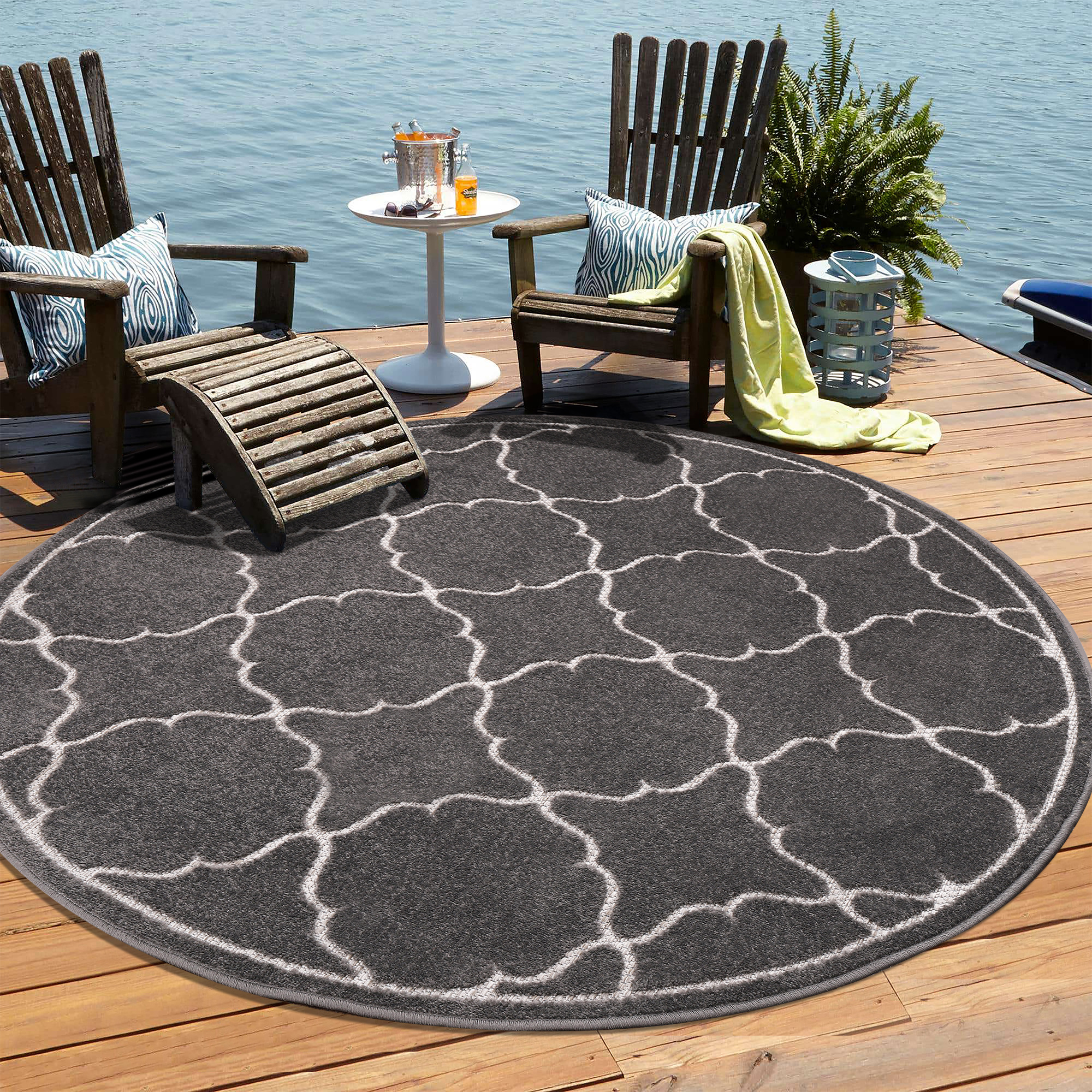 Berlin Outdoor - Buitenkleed Tuin - Weerbestendig Vloerkleed - Grijs