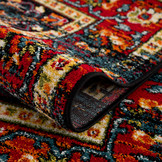 Tapijtenloods Vintage Marrakech Vloerkleed Zwart / Multi Laagpolig