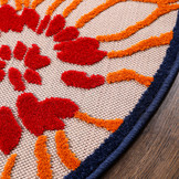 Floral Outdoor - Buitenkleed Tuin - Rond - Weerbestendig Vloerkleed - Multi