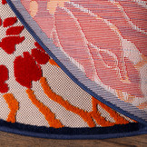 Floral Outdoor - Buitenkleed Tuin - Rond - Weerbestendig Vloerkleed - Multi