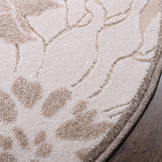 Floral Outdoor - Buitenkleed Tuin - Rond - Weerbestendig Vloerkleed - Creme