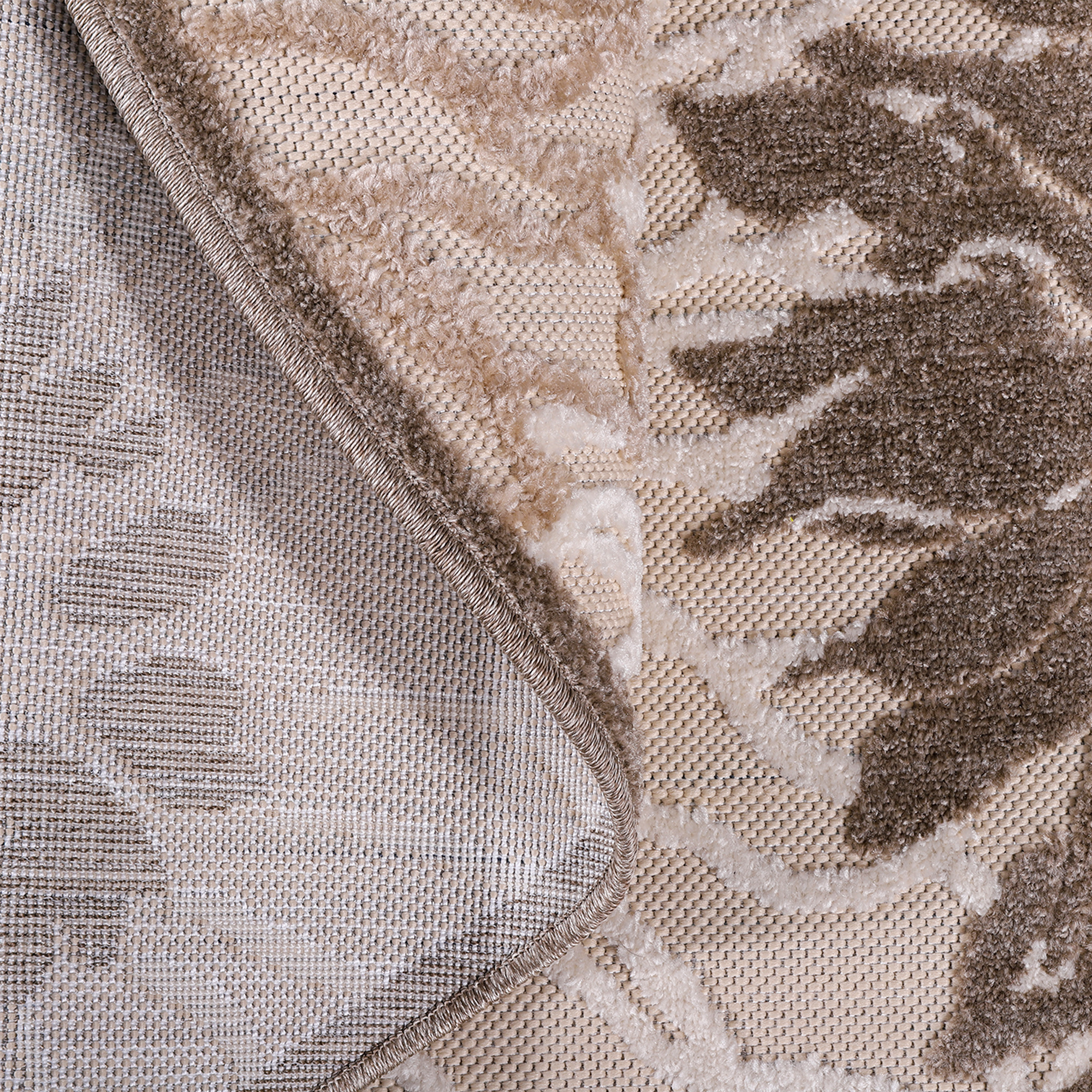 Floral Outdoor - Buitenkleed Tuin - Rond - Weerbestendig Vloerkleed - Creme