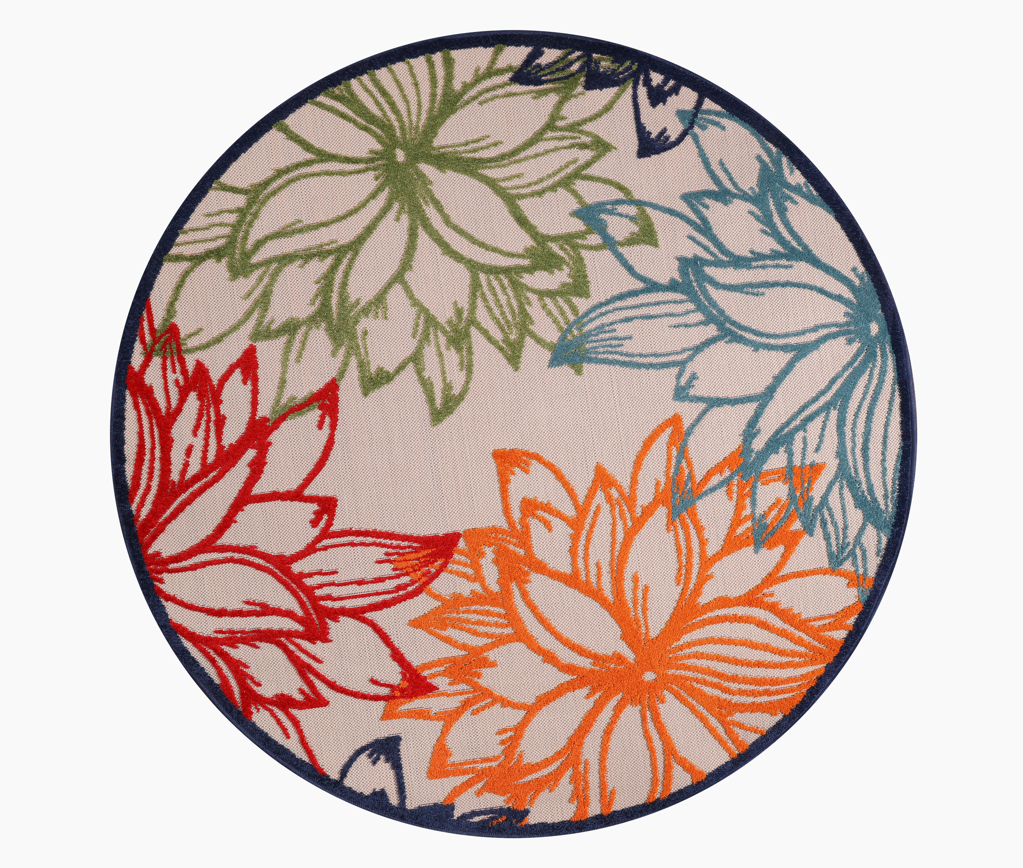 Floral Rond Buitenkleed Multi