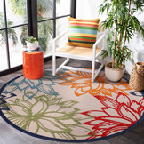 Floral Rond Buitenkleed Multi