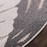 Floral Rond Buitenkleed Beige