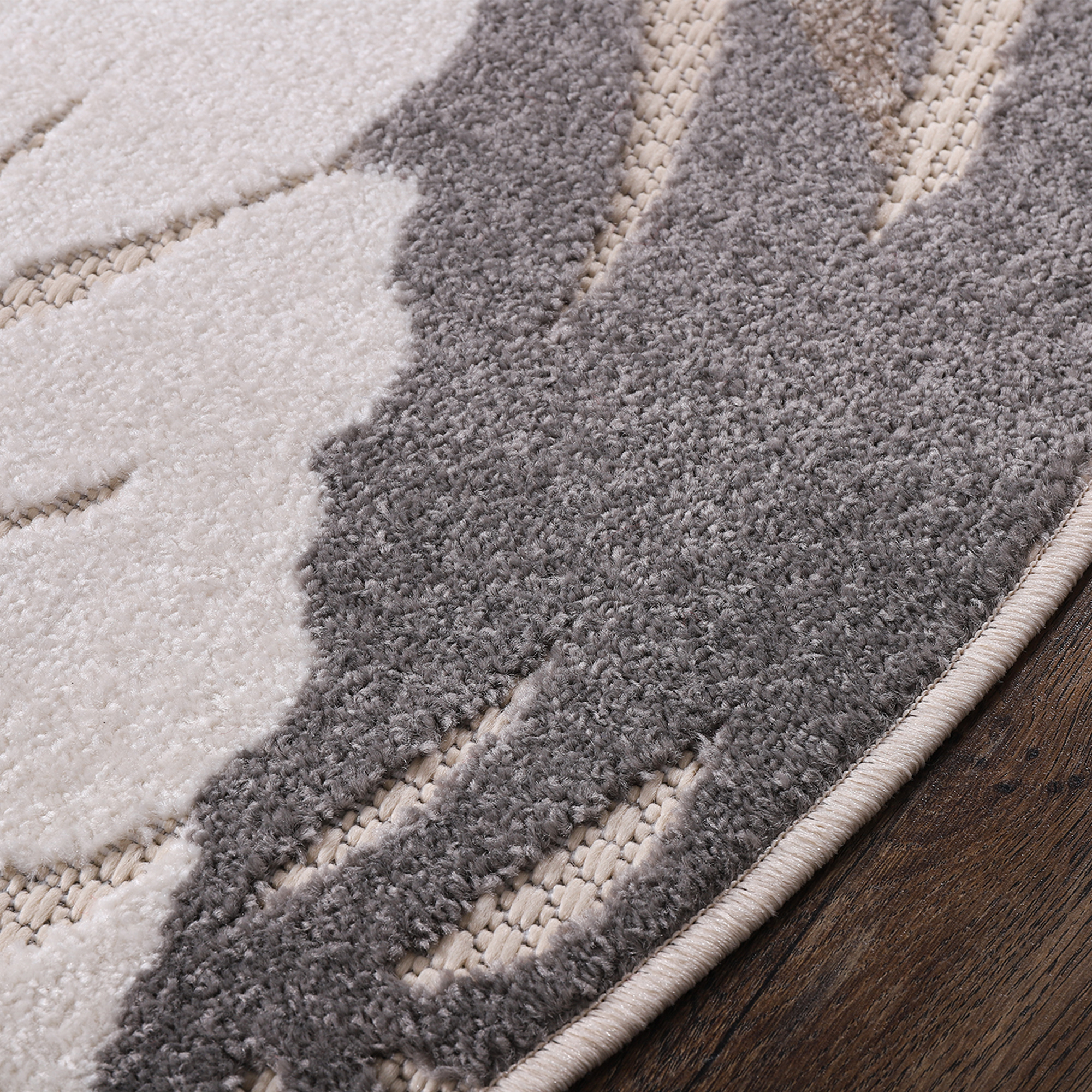 Floral Rond Buitenkleed Beige