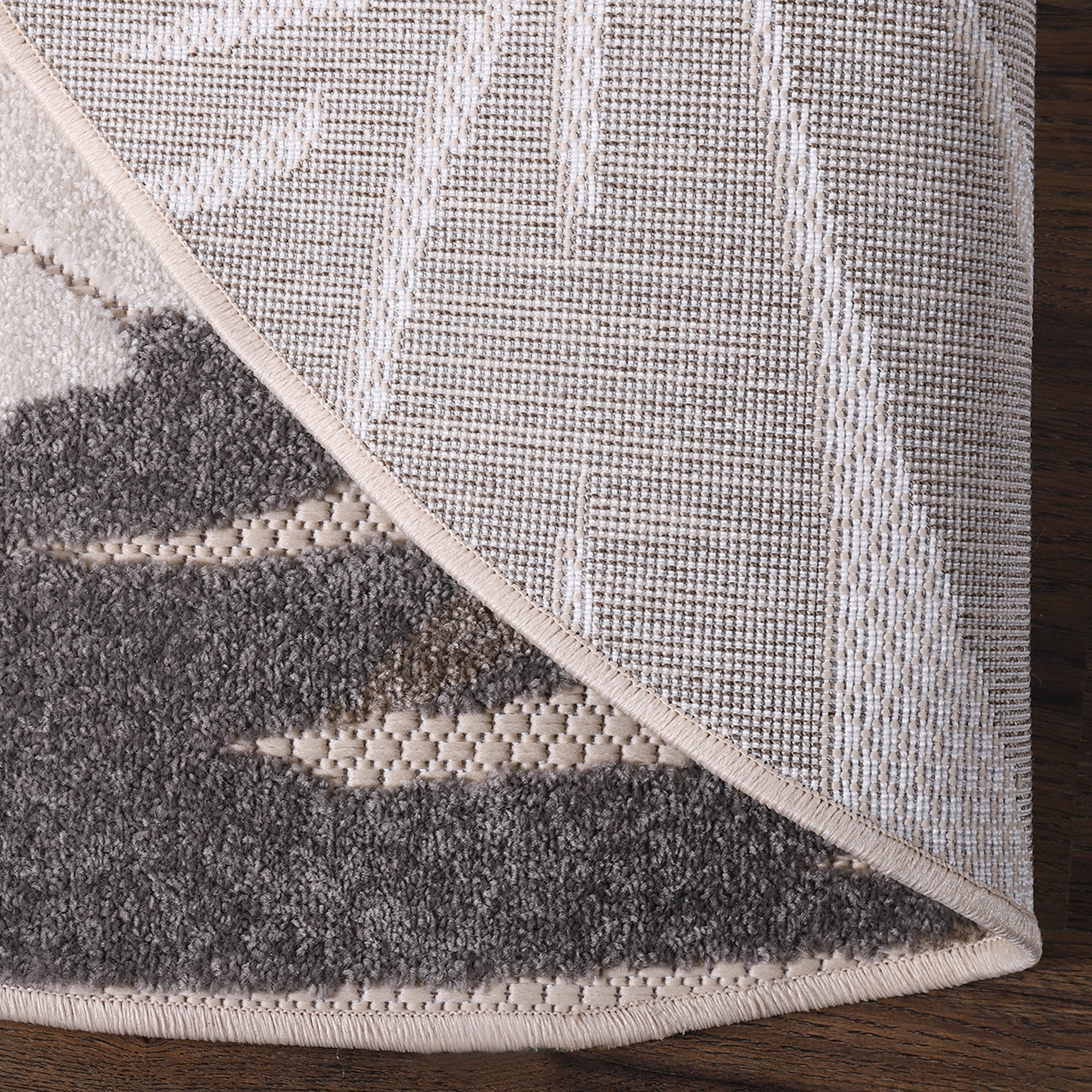 Floral Rond Buitenkleed Beige
