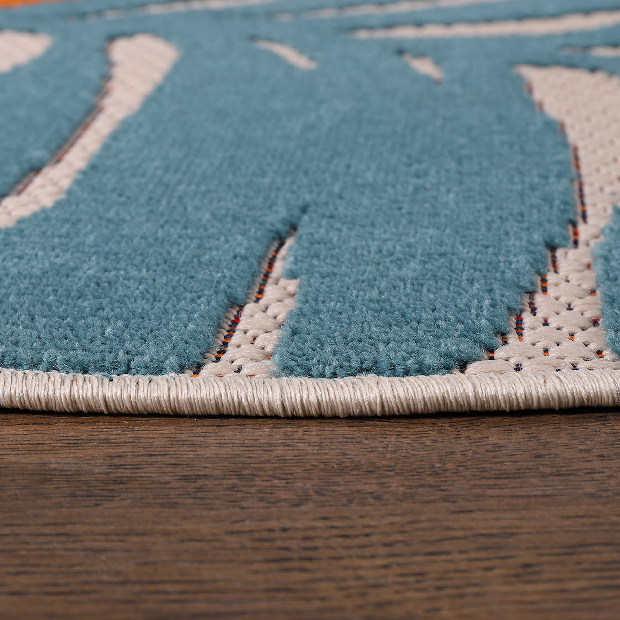 Tapijtenloods Binnen en Buiten Rond Vloerkleed Floral Outdoor Laagpolig Tapijt Multi