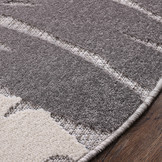 Floral Rond Buitenkleed Beige