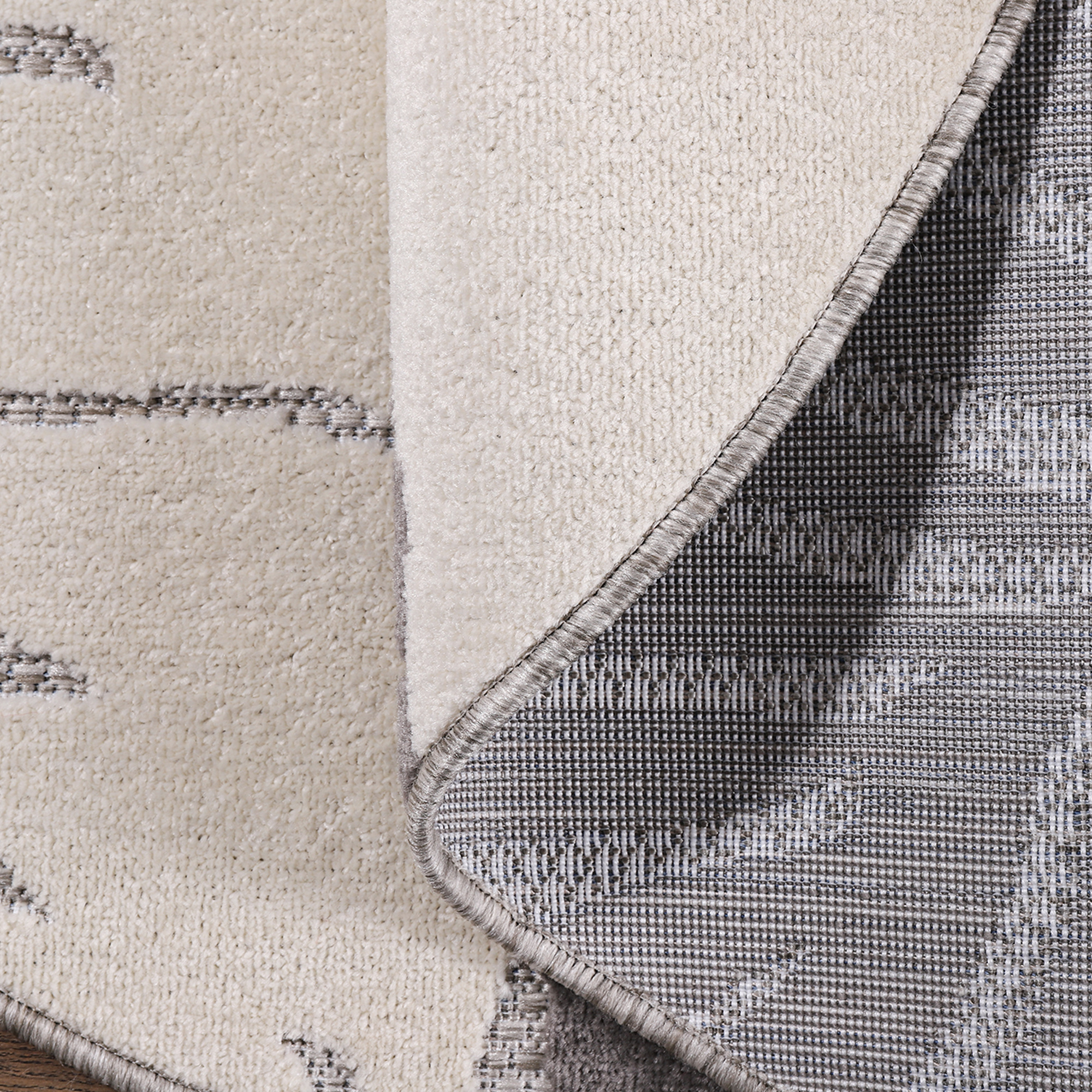 Floral Rond Buitenkleed Beige