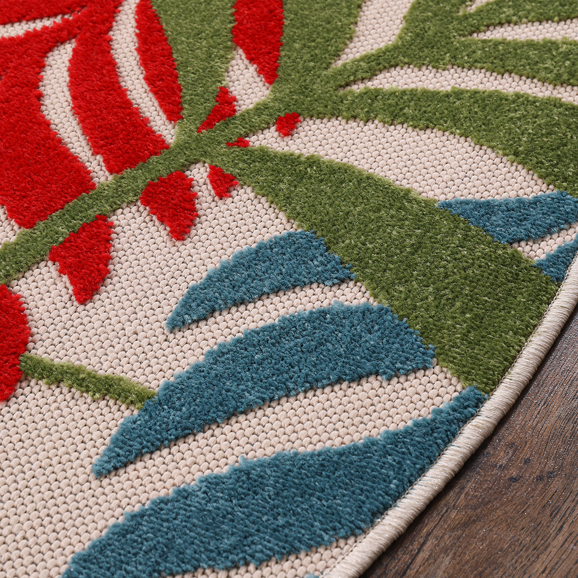 Floral Outdoor - Buitenkleed Tuin - Rond - Weerbestendig Vloerkleed - Multi
