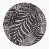 Floral Rond Buitenkleed Grijs
