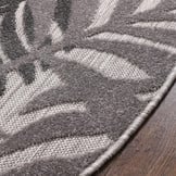 Floral Rond Buitenkleed Grijs