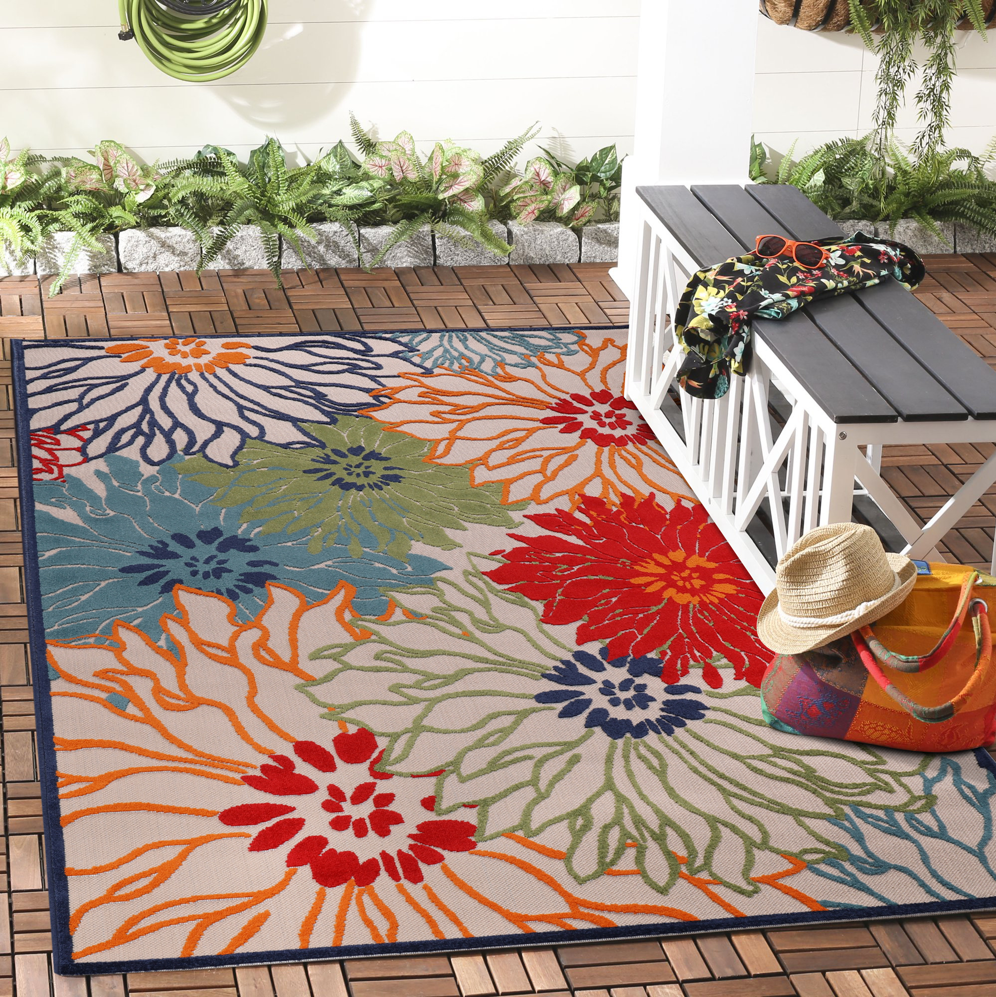 Floral Buitenkleed Multi