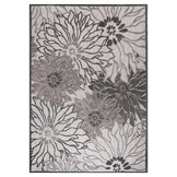 Floral Buitenkleed Grijs