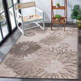 Floral Outdoor - Buitenkleed Tuin - Weerbestendig Vloerkleed - Creme