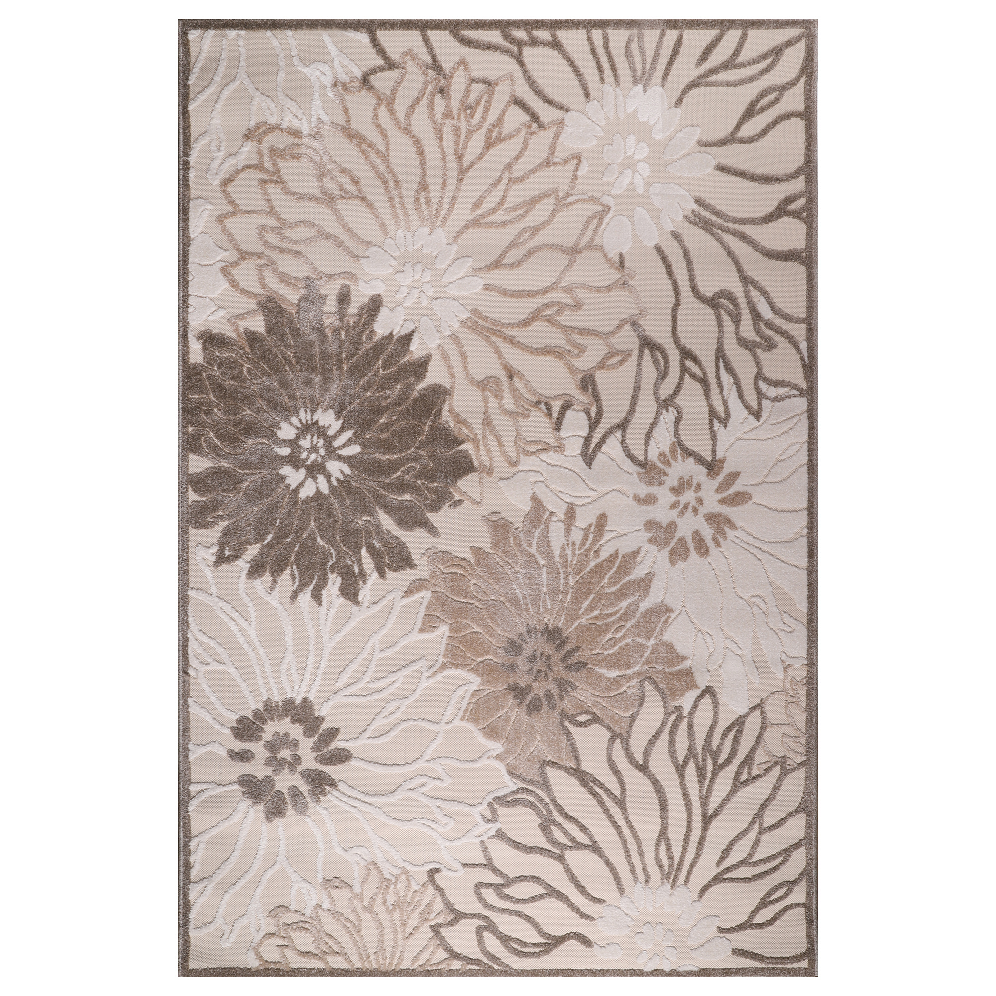 Floral Buitenkleed Crème
