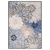 Floral Buitenkleed Grijs