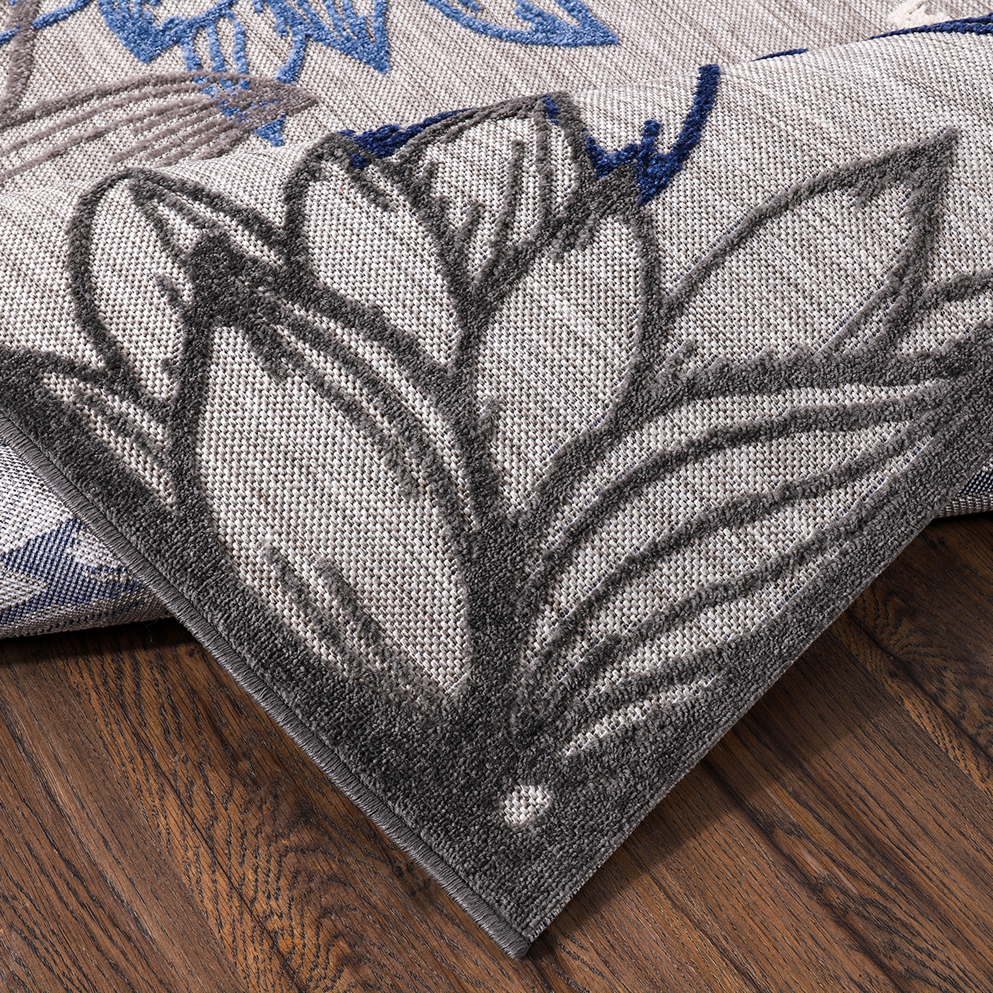 Floral Outdoor - Buitenkleed Tuin - Weerbestendig Vloerkleed - Grijs