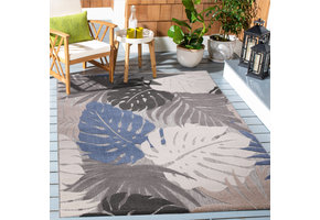 Floral Buitenkleed Beige