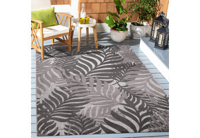 Floral Outdoor - Buitenkleed Tuin - Weerbestendig Vloerkleed - Grijs